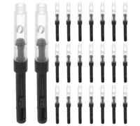 ERINGOGO Convertidor de Pluma Estilográfica 0,34 mm, Pistón Giratorio de Plástico Negro, 50 Piezas, para Recarga y Limpieza de Tinta, Uso Versátil en Plumas Estilográficas