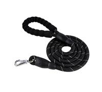 ERINGOGO Correa de Tracción para Perros de Negra con Diseño Reflectante Cuerda Resistente de Nylon para Adiestramiento Cómoda Empuñadura Redonda Segura y Práctica para Paseos Diarios