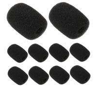 ERINGOGO Cubierta de Espuma para Micrófono de Casco, 10 Piezas, Compatible con Micrófonos V3, y V9, Paravientos de Alta Densidad, Reducción de Ruido para Grabación Profesional, Color Negro