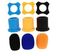 ERINGOGO Cubiertas De Micrófono Esponja Protectoras Antisalpicaduras Funda Elástica Transpirable Para Ktv Entrevistas Reuniones y Actuaciones De Colores Surtidos