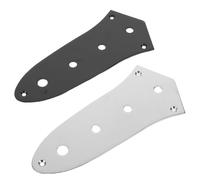 ERINGOGO Cubiertas para Tensor de Guitarra Eléctrica 2 Piezas Metálicas Cromadas y Negras Placas de Control Accesorios de Repuesto para Mantenimiento y Protección en Escenario y