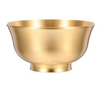 ERINGOGO Cuenco de Latón Dorado para Ofrendas Acabado Liso y Diseño Elegante, Recipiente Decorativo para Suministro de Agua Hogar