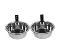 ERINGOGO Cuencos Elevados para Perros de Acero Inoxidable Soporte Colgante, Platos de Comida y Agua de 20 Cm, Ahorro de Espacio para Alimentación Doméstica, Mascotas y Cachorros