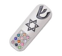 ERINGOGO Decoración para Janucá Caja Mezuzá Hebrea Pintada para Puerta o Pared Soporte para Judaico para Hogar y Cultural