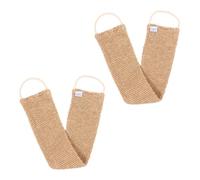 ERINGOGO Depurador De Espalda Exfoliante De Yute y Ramio 2 Unidades Tamaño Mediano Cinturón Ajustable Para Baño Diario Personas Adultas Uso Corporal Completo