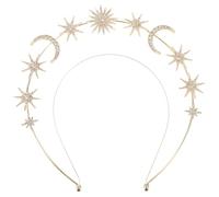 ERINGOGO Diadema con Halo de Nuestra Señora de Luna y Estrella Diadema de Gemas de Imitación para Mujer Decoración Cabello de Fiesta y Graduación
