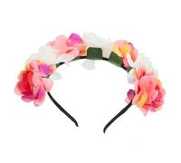 ERINGOGO Diadema de Flores de Tela con Diseño de Rosa Artificial para Decoración de Cabello Navideña Ligera y Duradera para Fiestas y Sesiones Fotográficas Familiares