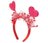 ERINGOGO Diadema de Lentejuelas Corazón Rosa para Día de San Valentín, Accesorio Ligero para Fiesta y Disfraz, Tocado de Amor Tres Colores, Adecuado para Celebraciones y Eventos Románticos
