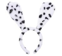 ERINGOGO Diadema Orejas de Dálmata Diadema de Animal de Zoológico Estampado Animal Orejas de Perro Dálmata para Disfraz de Cosplay de Halloween