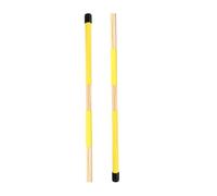 ERINGOGO Escobillas de Madera para Jazz y Folk de Varillas Ligeras y Duraderas Superficie Lisa para Buen Agarre para Interpretaciones Musicales Color Amarillo