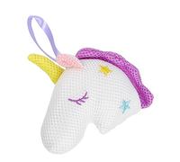 ERINGOGO Esponja De Baño De Malla Exfoliante De Unicornio Cartoon Para Ducha Para Adultos y Suave y Efectiva Producción Relajante y Práctica Blanco