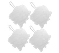 ERINGOGO Esponja Exfoliante Corporal Grande 4 Piezas, Bola De Baño y Esponjosa, Generación Rápida De Espuma, Para Ducha y Exfoliación Corporal, Cuidado Personal, Uso En Hogar Para Hombres y Mujeres