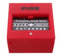 ERINGOGO Estación de Tiro Reiniciable para Alarma contra Incendios Roja, Botón Pulsador Manual de Emergencia Tecla de Reinicio, Sistema de Llamada y Zumbador para Seguridad Industrial