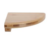 ERINGOGO Estante de Esquina de Bambú en Forma de Abanico para Pared | Diseño de Esquina Redondeada, Acabado Liso Natural, Organización para Armario, Ducha y Cocina
