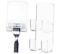 ERINGOGO Estante Transparente De Almacenamiento Autoadhesivo 3 Piezas Tamaño Mediano Para Baño y Cocina Soporte Organizador Multiusos Para Toallas y Maquinillas De Afeitar