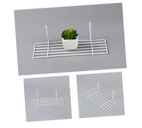 ERINGOGO Estantería de Rejilla Metálica Blanca con Cesta de Almacenamiento Colgante Estante Recto Apilable para Salón Dormitorio y Cocina Organizador Práctico de Pared