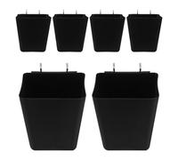 ERINGOGO Estantes Organizadores de Tablero Perforado 6 Piezas Negros Accesorios para Almacenamiento de Herramientas Contenedores para Garaje y Taller Soportes para Colgar y Ordenar