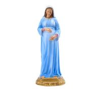 ERINGOGO Estatua de María Embarazada Resina para Decoración de Escritorio y Iglesia Adorno Religioso Elegante y Duradero Regalo Artesanal para Hogar y Oficina