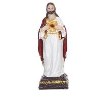 ERINGOGO Estatua Religiosa del Santo Padre de Resina con Base Cuadrada Decoración Navideña Iglesia Figura Pequeña para Hogar y Escritorio Regalo Espiritual Festivo