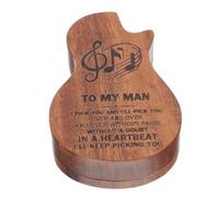 ERINGOGO Estuche De Madera para Púas De Guitarra Organizador Práctico y Duradero para Músicos y Conciertos Compatible Guitarras y Ukeleles