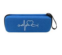 Eringogo Estuche Para Estetoscopio En Eva Con Bolsa Interior Para Accesorios Compacto Y Ligero Para Enfermería Transporte Seguro Azul 11.2X4.3X2.6 Pulgadas