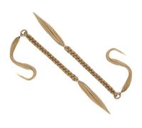 ERINGOGO Extensiones de Cabello sin Caída Dorado Fibra de Alta Temperatura Sintético Trenzado 2 Piezas Fácil de Usar para Mujeres Adecuado para Uso Diario y Fiestas