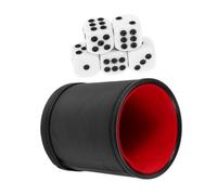 ERINGOGO Felt Lined Dice Shaker Cup para Mesa y Fiestas Accesorios De Dados para Familia con Dados y Cubilete De Piel Sintética