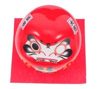 ERINGOGO Figura de Cerámica Japonesa Pequeña de Buena Suerte Decoración Creativa para Coche y Hogar Incluye Base de Fieltro Rojo Adorno para Mesa y Entrada