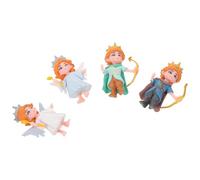 ERINGOGO Figuras Miniatura de Princesas y Príncipes 4 Piezas de Resina para Decoración de Tartas y Micropaisajes Adornos para Cupcakes Estatuas Románticas para Aniversarios y Eventos