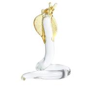 ERINGOGO Figurilla de Serpiente de Cristal Delicada con Base Plana Escultura Miniatura para Escritorio y Decoración Duradera de Cristal Seguro