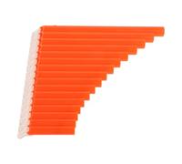 ERINGOGO Flauta de Pan Material Abs 16 Tubos para Principiantes en Clave C Portátil Libro de Música y Bolsa de Almacenamiento Naranja
