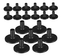 ERINGOGO Fundas para Platillos Negras de Plástico 20 Unidades 3,8 X 1,96 Cm para Soportes de Platillos Protección Resistente para Batería y Percusión Accesorios para Instrumentos Musicales