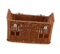 ERINGOGO Handwoven Wedding Basket With Handle Unique House Shaped Design For Party Favor Candy Boxes Reusable Decorative Storage For Christmas And Celebrations