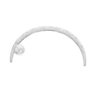 ERINGOGO Horquilla Cabello Forma de Media Luna de Metal y Perlas para Moños Elegantes, Fácil de Combinar y Adecuada para Cumpleaños y Navidad