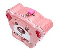 ERINGOGO Hucha Alcancía con Candado de Metal Diseño de Cerdito Adorable y Resistente Caja para Ahorrar Dinero Regalo para Decoración del Hogar