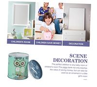 ERINGOGO Hucha Metálica para Diseño de Búho Recipiente para Monedas con Capacidad Suficiente Banco de Infantil Resistente y Decorativo para Escritorio y Hogar