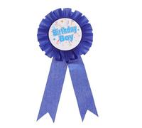 ERINGOGO Insignia Del Cumpleañero Cintas De Insignia Pin De Botón De Cumpleaños Signo De Feliz Cumpleaños Alfiler De Hojalata Alfileres De Botón De Roseta Hojalata Azul