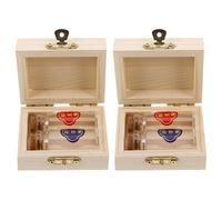 ERINGOGO Juego de 2 Cajas de Madera para Guardar Cabello Fetal y Cordón Umbilical del Ñiño Estuche de Recuerdo para Primer Corte de Cabello Contenedor Seguro y Duradero para Recién