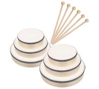 ERINGOGO Juego De 6 Tambores De Mano Orff De Madera, Pandereta Rítmica Musical Con Marcos De 6, 8 y 10 Pulgadas Para Niños, Instrumento De Percusión Infantil Adecuado Para Fiestas y Educación Temprana