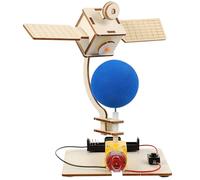 ERINGOGO Juego de Construcción Satélite Artificial de Madera, Kit Didáctico Educativo, Modelo Satelital para Armar y Experimentar, Material Escolar de Ciencia y Tecnología
