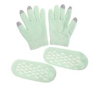 ERINGOGO Juego de Guantes para Cuidado Delicado Hidratantes y Calcetines Nutritivos y Humectantes Hilo de Pluma para Pies Muy Secos en Días Obsequios