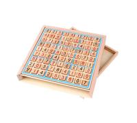 ERINGOGO Juego de Mesa Sudoku de Madera, Tablero de 9 Cuadrículas, Juguete Educativo para Aprender Aritmética y Entrenamiento Lógico, Material Seguro y Resistente