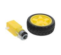 ERINGOGO Juego de Ruedas y Motorreductor de CC para Coche Teledirigido Pequeño Kit de Chasis Robot Neumáticos Versátiles para Terrenos Múltiples y Mini Motor de Engranajes de Alta