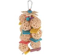 ERINGOGO Juguete Colgante de Madera Virutas de Colores para Loros y Cacatúas, Juguete Masticable para Pájaros en Jaulas, Adecuado para Entretenimiento y Salud Bucal