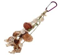 ERINGOGO Juguete Masticable para Pájaros Piña de Madera Natural para Jaulas, Accesorio Colgante y Divertido para Loros y Periquitos en Busca de Alimento