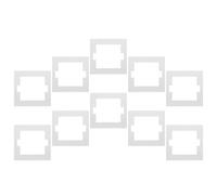 ERINGOGO Junta Ignífuga para Enchufe Tipo 86, 10 Unidades, Junta de Sellado Resistente al Fuego para Caja de Enchufe de Pared, Protección Térmica y Aislamiento Eléctrico para Uso Doméstico