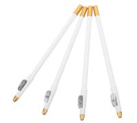 ERINGOGO Kit de 4 Lápices Blancos con Punta Delicada para Rellenar Vello Facial y Peinar Cabello, Material de Madera y Acero Manganeso, Uso Diario para Hombres y Mujeres