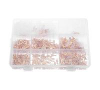 ERINGOGO Kit de 900 Conectores de Horquilla Macho y Hembra con Manguitos Aislantes Dorados Terminales de Crimpado de Cobre para Cable de Audio Empalme Rápido y Conexión Estable para