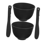 ERINGOGO Kit de Cuencos para Mezclar Mascarilla Facial de Silicona Segura, 2 Piezas Medianas, Aplicador de Mascarilla, para Cuidado Piel en Spa y Hogar