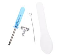 ERINGOGO Kit de Embudos Mini para Urnas Pequeñas de Cenizas Acero Inoxidable y Plástico Fácil Uso para Joyería Cremación Mascotas y Humanos Incluye Embudo Cuchara y Destornillador Azul